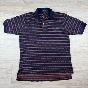 Vintage 90s Polo Golf Ralph Lauren Multicolor Striped Polo Shirt Mens Medium